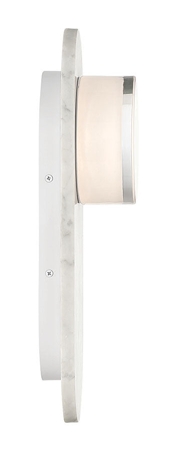 Lanterne murale extérieure Sternn Blanc marbre, Verre transparent lisse – vue 3