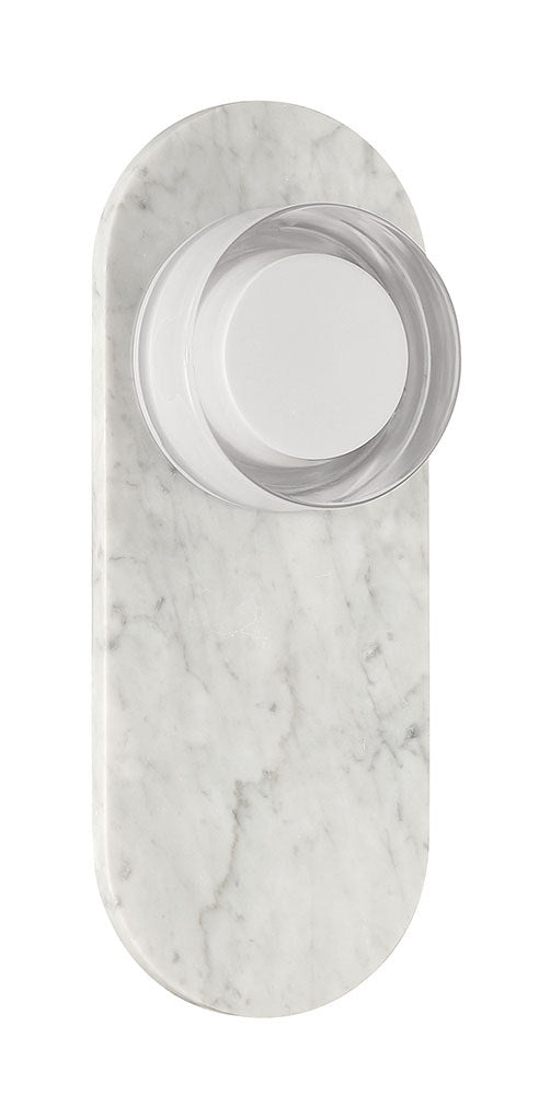 Lanterne murale extérieure Sternn Blanc marbre, Verre transparent lisse – vue 4