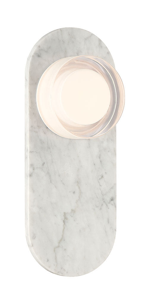 Lanterne murale extérieure Sternn Blanc marbre, Verre transparent lisse – Eurofase