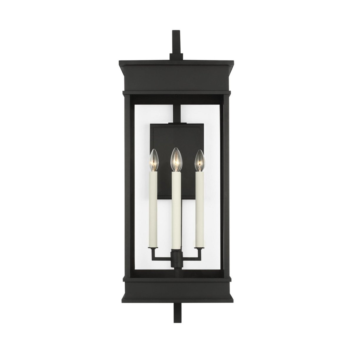 Lanterne murale extérieure sur bras Cupertino - Noir texturé 13 1/4" by Visual Comfort Studio | Luminaires & cie