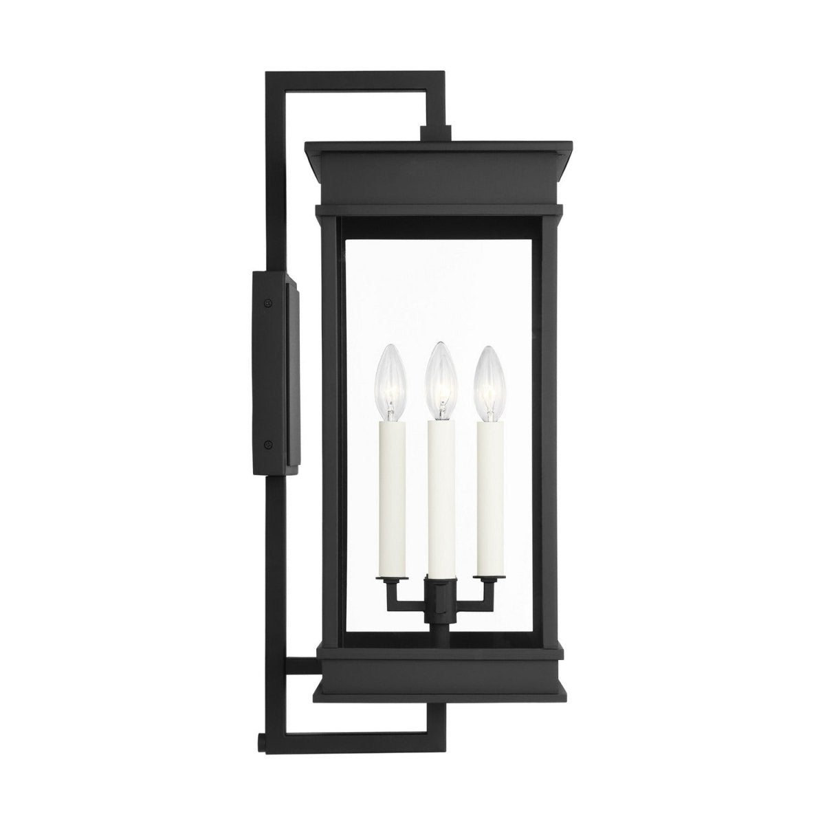 Lanterne murale extérieure sur bras Cupertino - Noir texturé 6 1/4" by Visual Comfort Studio | Luminaires & cie