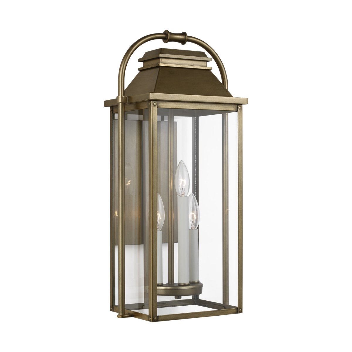 Lanterne murale extérieure Wellsworth - Laiton peint vieilli 10 1/2" by Visual Comfort Studio | Luminaires & cie
