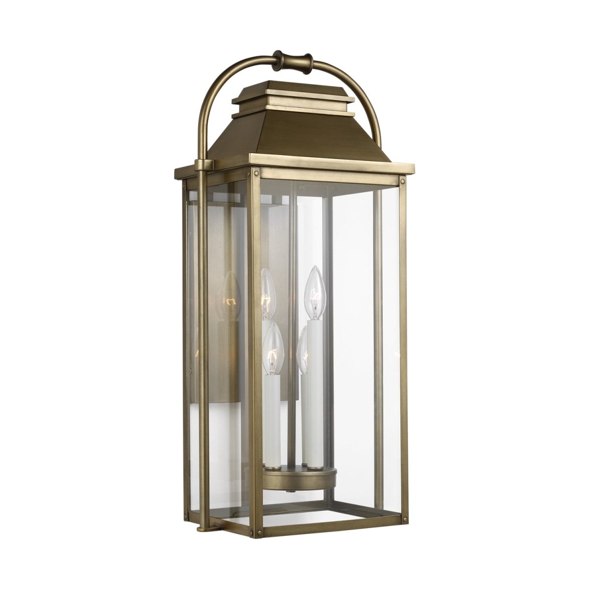 Lanterne murale extérieure Wellsworth - Laiton peint vieilli 12 1/2" by Visual Comfort Studio | Luminaires & cie
