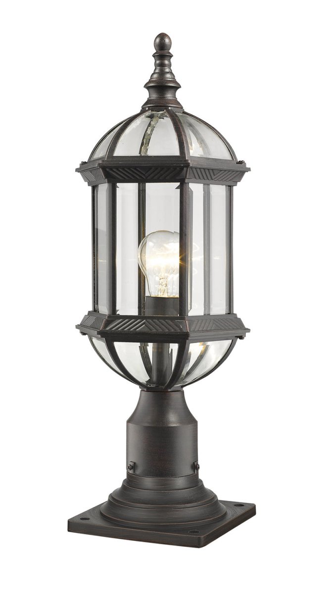 Lanterne sur poteau Annex - Rouille 21 1/2" by Z-Lite | Luminaires & cie
