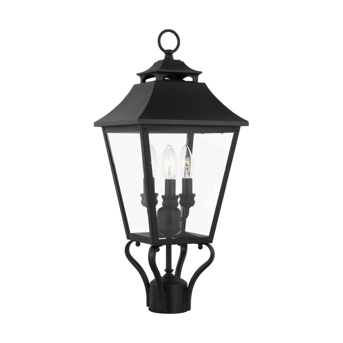 Lanterne sur poteau Galena - Textured Black 9.5 by Visual Comfort Studio | Luminaires & cie