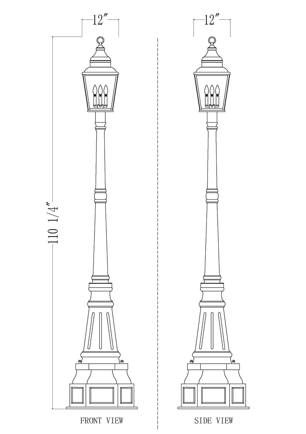 Lanterne sur poteau Raphael 110" – vue 6