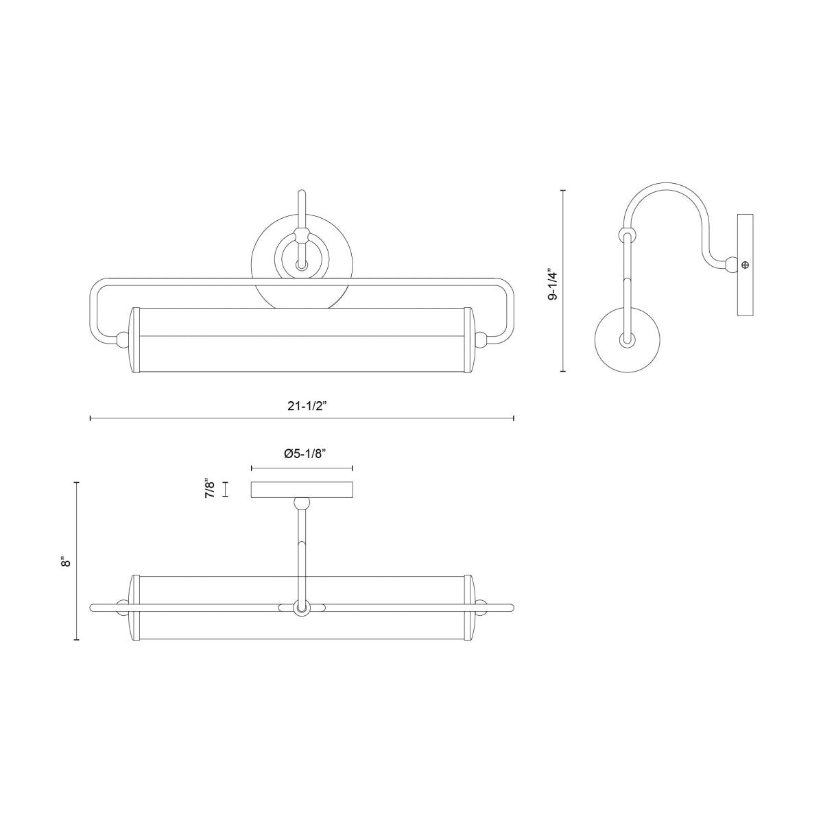 Lumière de tableau Ellen - Or brossé by Alora Lighting | Luminaires & cie