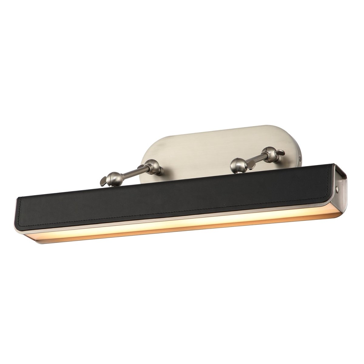 Lumière de tableau Valise Picture - Cuir de nickel / smoking âgé 19 3/4" by Alora Lighting | Luminaires & cie