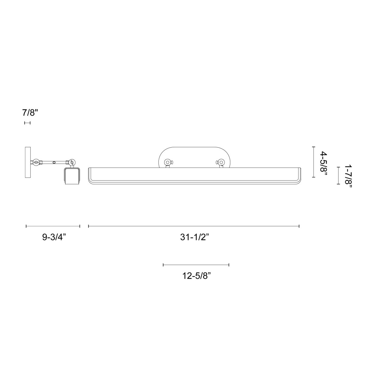 Lumière de tableau Valise Picture - Cuir en laiton / smoking vintage 31 1/2" by Alora Lighting | Luminaires & cie