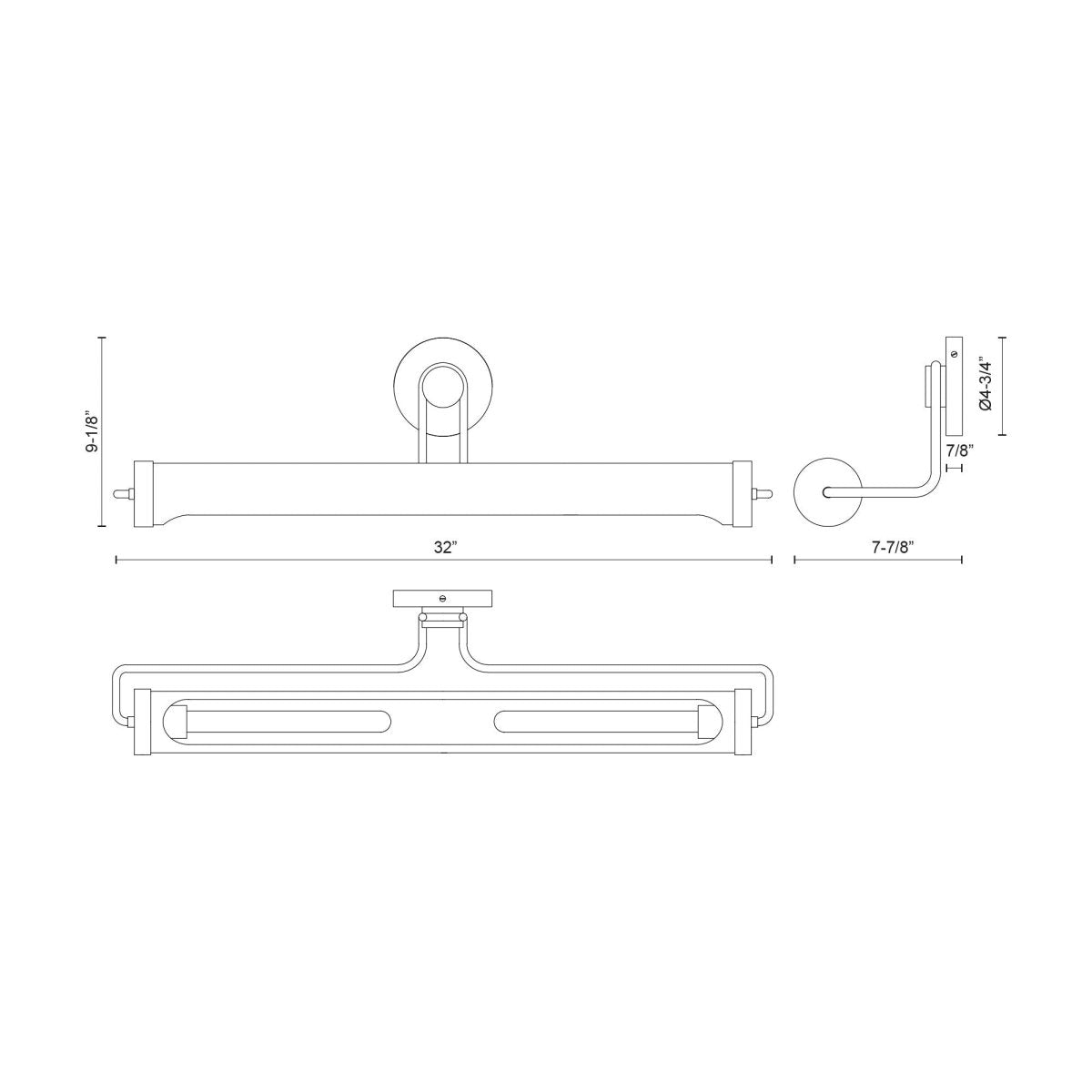 Lumière de tableau Wynwood - Bronze urbain 32" by Alora Lighting | Luminaires & cie
