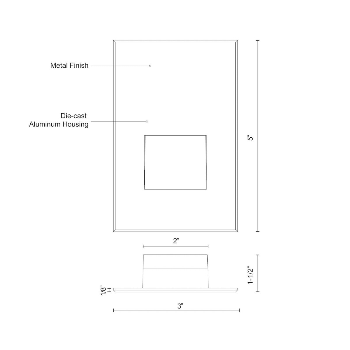 Luminaire de marche extérieure Sonic - Noir 3" 12V (transformateur vendu séparément) by Kuzco Lighting | Luminaires & cie