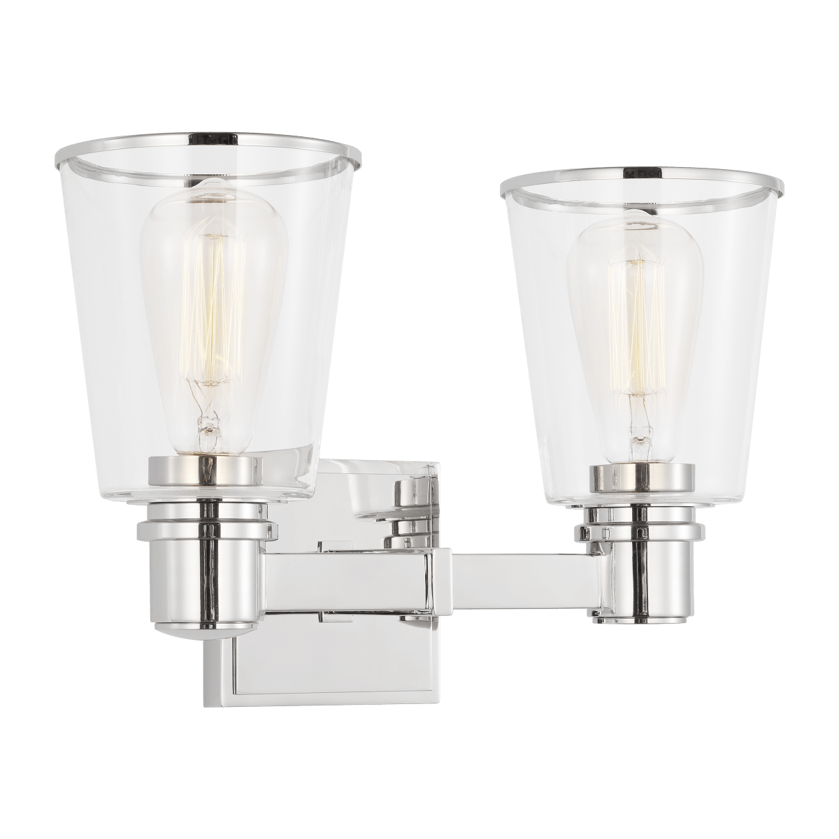 Luminaire de vanité Alessa - Nickel poli 13 5/8" by Visual Comfort Studio | Luminaires & cie