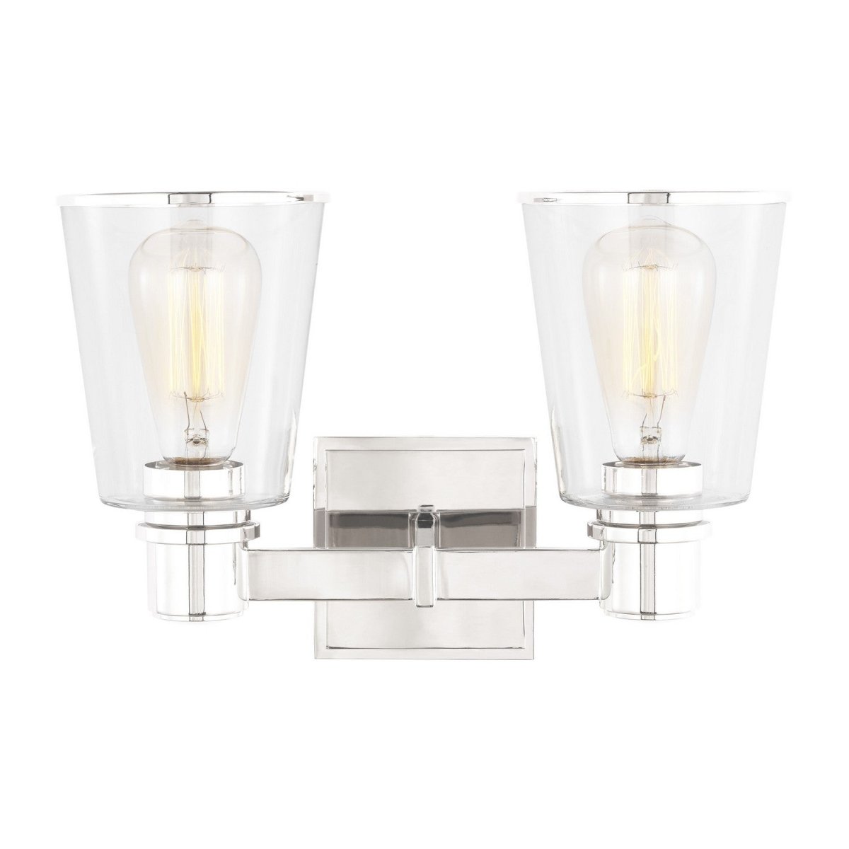 Luminaire de vanité Alessa - Nickel poli 13 5/8" by Visual Comfort Studio | Luminaires & cie