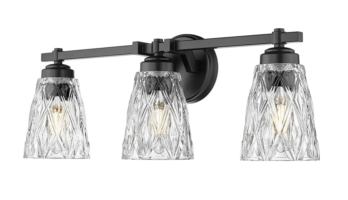 Luminaire de vanité Andree Noir mat, 24" – Z-Lite