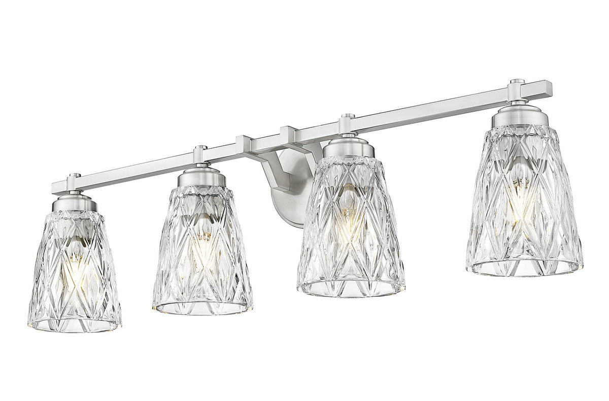 Luminaire de vanité Andree Nickel brossé, 32" – vue 3