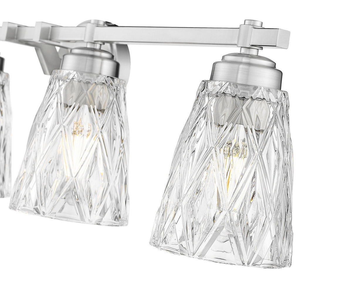 Luminaire de vanité Andree Nickel brossé, 32" – vue 4