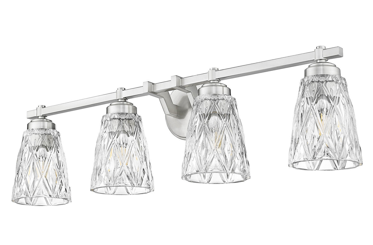 Luminaire de vanité Andree Nickel brossé, 32" – vue 5