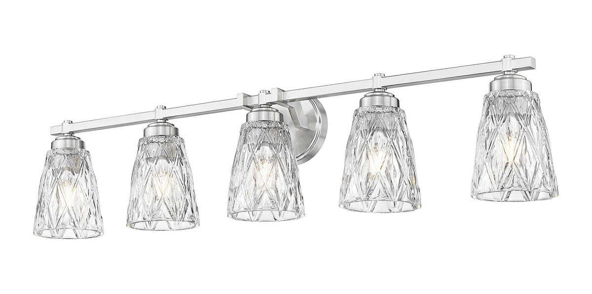 Luminaire de vanité Andree Nickel brossé, 40" – vue 4