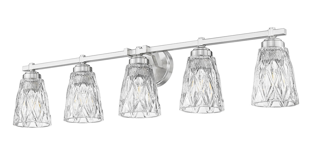 Luminaire de vanité Andree Nickel brossé, 40" – vue 5