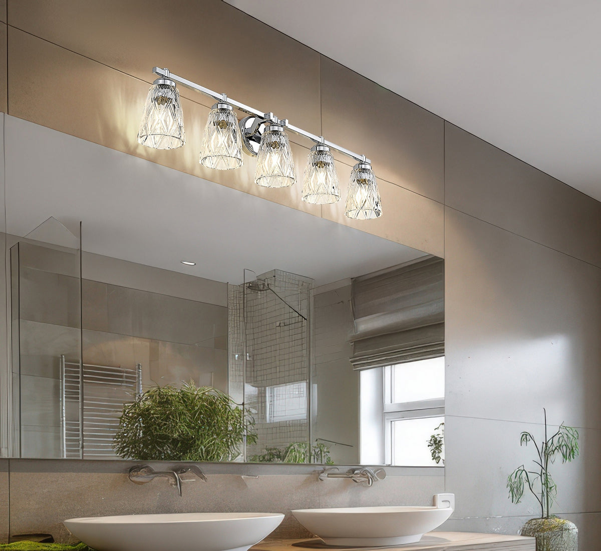 Luminaire de vanité Andree Chrome, 40" – vue 7