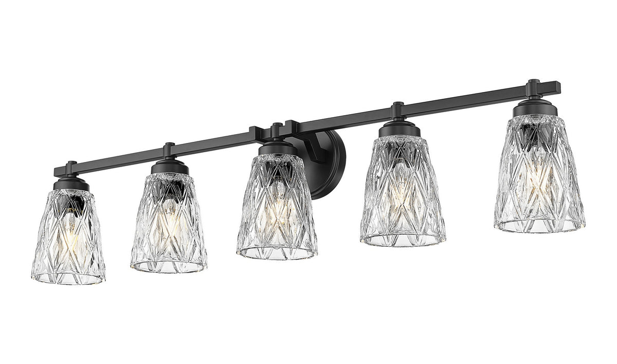 Luminaire de vanité Andree Noir mat, 40" – vue 4