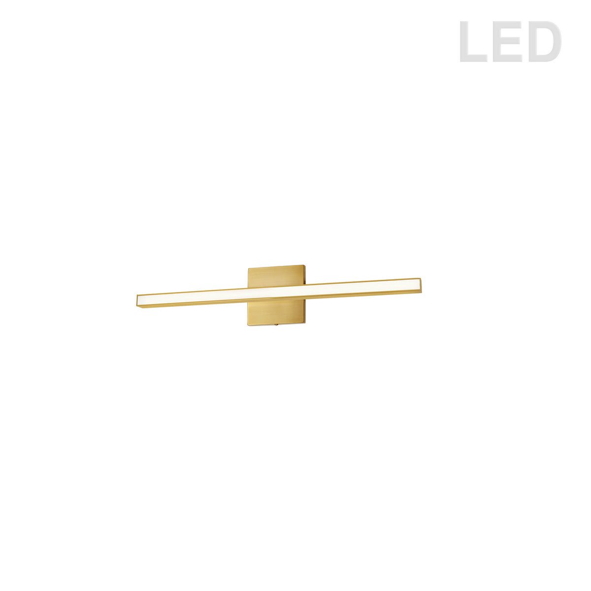 Barre d'éclairage de salle de bain Arandel 23 3/4", 1 1/2", Laiton vieilli – Dainolite