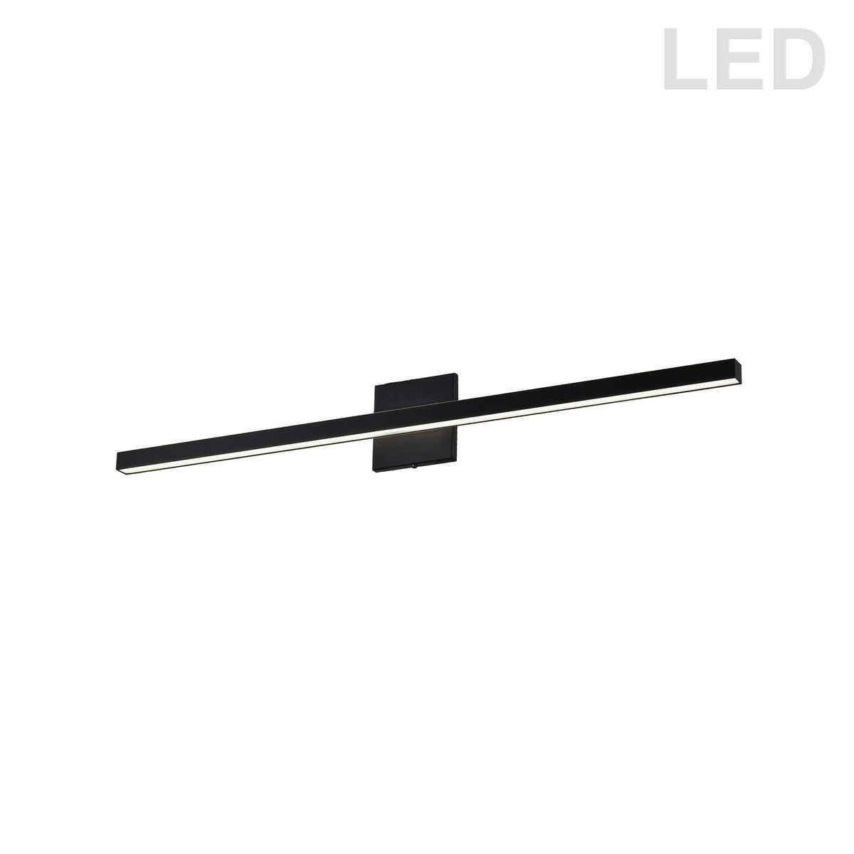 Barre d'éclairage de salle de bain Arandel 1 1/2", 35 1/2", Noir / Noir mat – Dainolite
