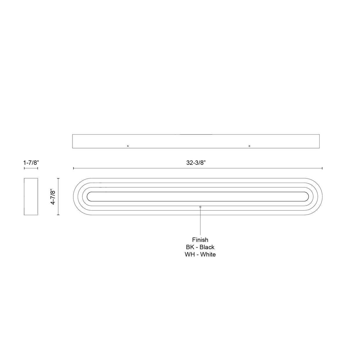 Barre d'éclairage de salle de bain Arco Noir, 32 3/8" – vue 5