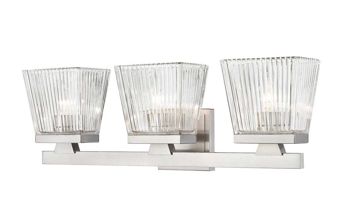 Luminaire de vanité Astor Nickel brossé, Transparent, 23" – Z-Lite
