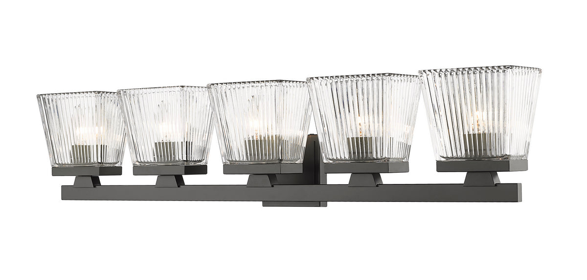 Luminaire de vanité Astor Noir mat, Transparent, 36" – Z-Lite