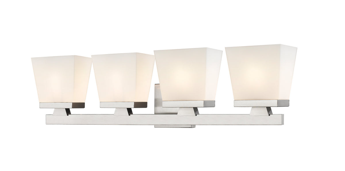 Luminaire de vanité Astor Nickel brossé, Opale givrée, 29" – Z-Lite
