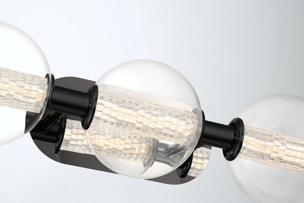 Luminaire de vanité Atomo Noir mat, 24 3/4" – vue 4