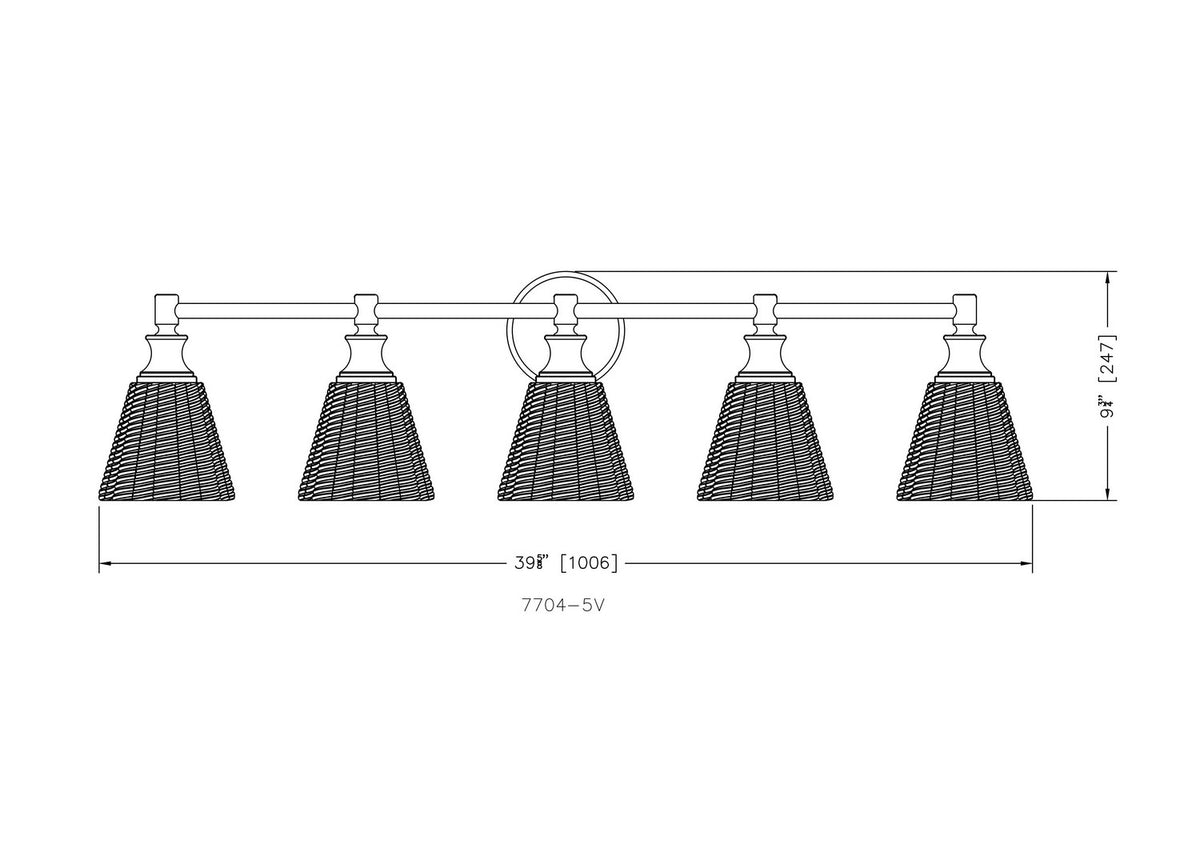 Luminaire de vanité Auden Nickel brossé, 39 3/4" – vue 6