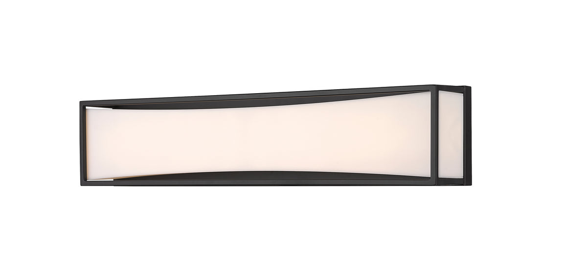 Barre d'éclairage de salle de bain Baden Noir mat, 24" – Z-Lite