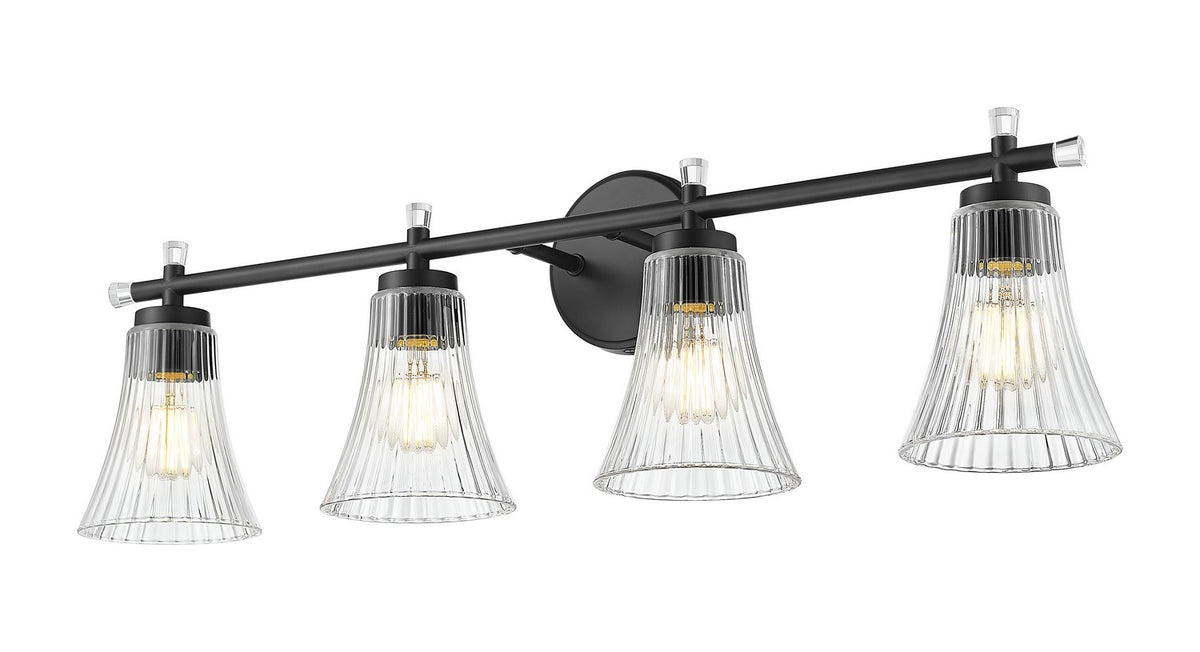 Luminaire de vanité Belle Noir mat, 32" – vue 3