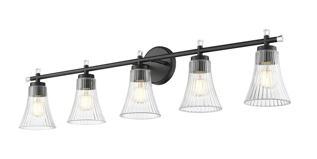Luminaire de vanité Belle Noir mat, 42" – vue 3