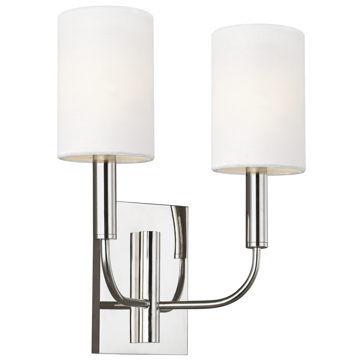 Luminaire de vanité Brianna - Nickel poli 11 3/8" 14 1/8" by Visual Comfort Studio | Luminaires & cie