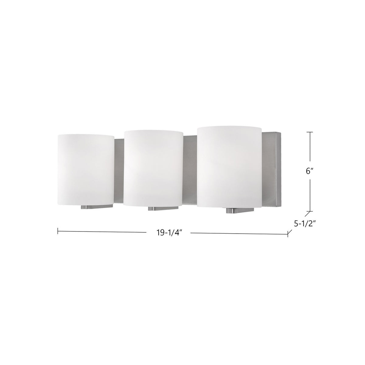 Luminaire de vanité Bridgewater Nickel brossé, 18 3/4" – vue 2