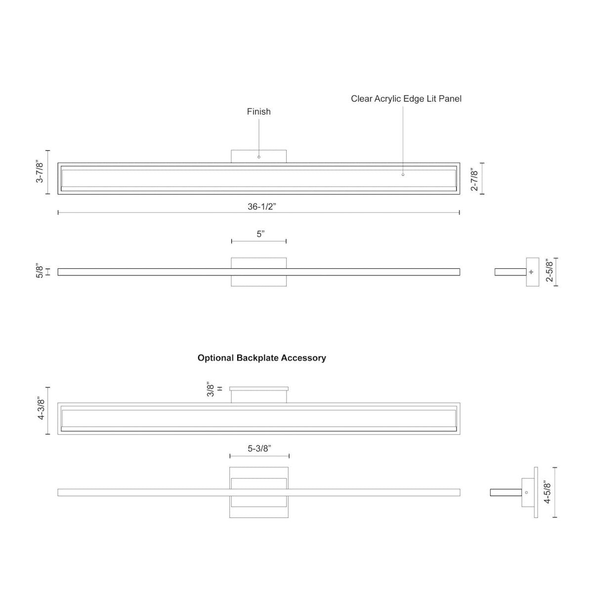 Luminaire de vanité Brio - Noir 36 3/4" by Kuzco Lighting | Luminaires & cie