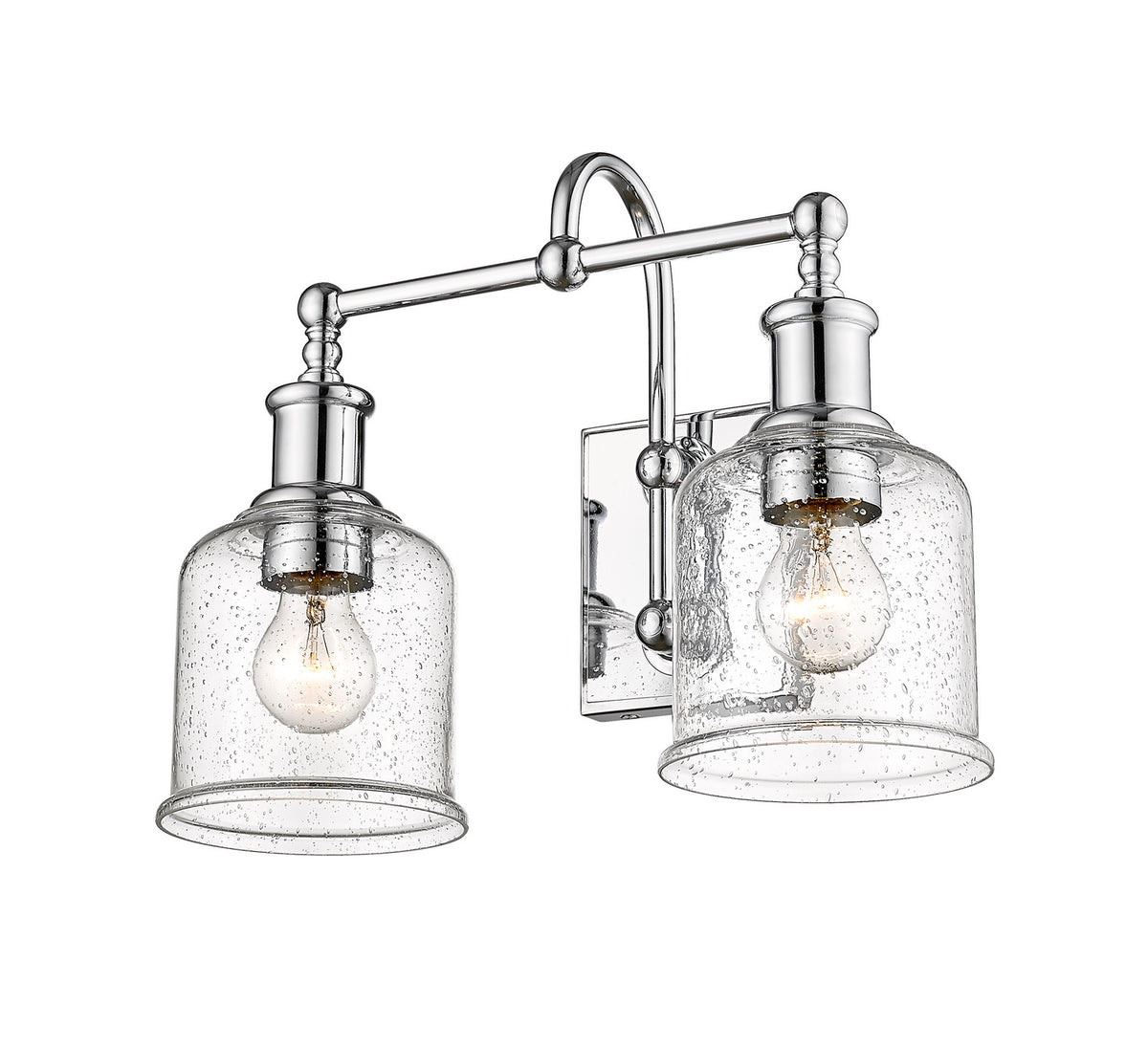 Luminaire de vanité Bryant Chrome, Grené transparent, 16" – Z-Lite