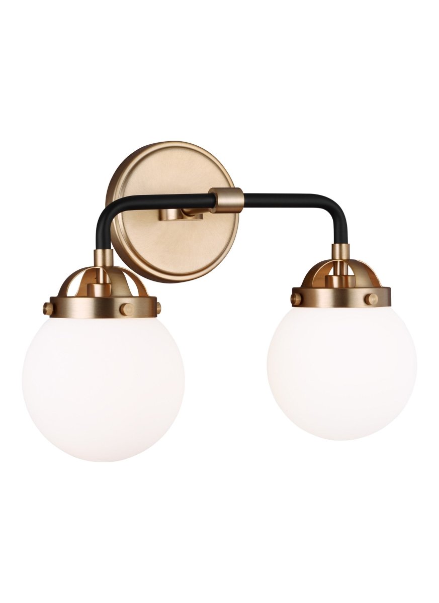 Luminaire de vanité Cafe - Laiton satiné 14" Ampoules non - incluses by Visual Comfort Studio | Luminaires & cie