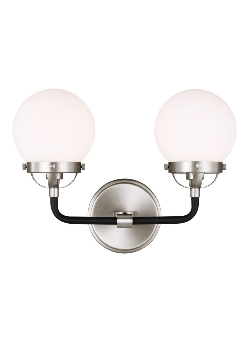 Luminaire de vanité Cafe - Nickel brossé 14" Ampoules non - incluses by Visual Comfort Studio | Luminaires & cie