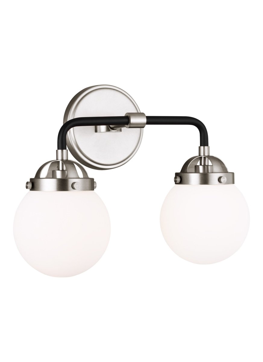 Luminaire de vanité Cafe - Nickel brossé 14" Ampoules non - incluses by Visual Comfort Studio | Luminaires & cie