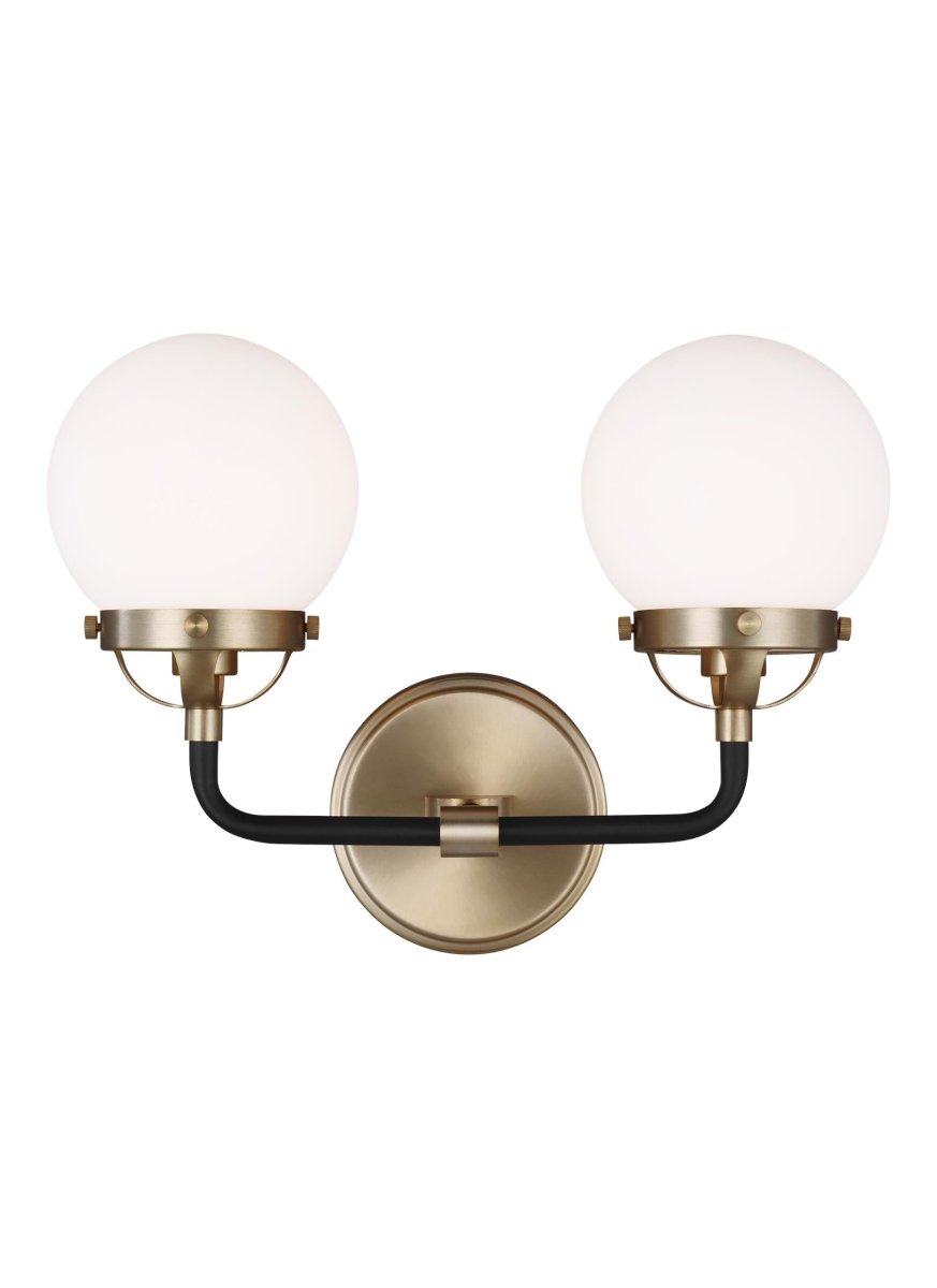 Luminaire de vanité Cafe - Laiton satiné 14" Ampoules DEL incluses by Visual Comfort Studio | Luminaires & cie