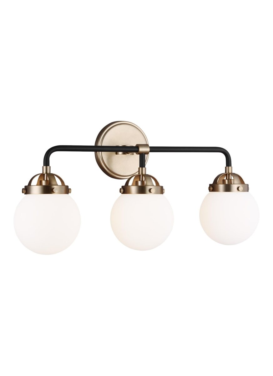 Luminaire de vanité Cafe - Laiton satiné 21 3/4" Ampoules DEL incluses by Visual Comfort Studio | Luminaires & cie