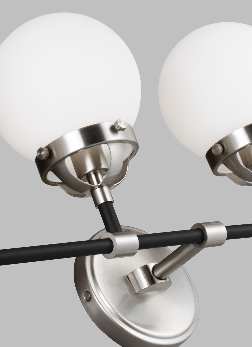 Luminaire de vanité Cafe - Nickel brossé 30" Ampoules DEL incluses by Visual Comfort Studio | Luminaires & cie