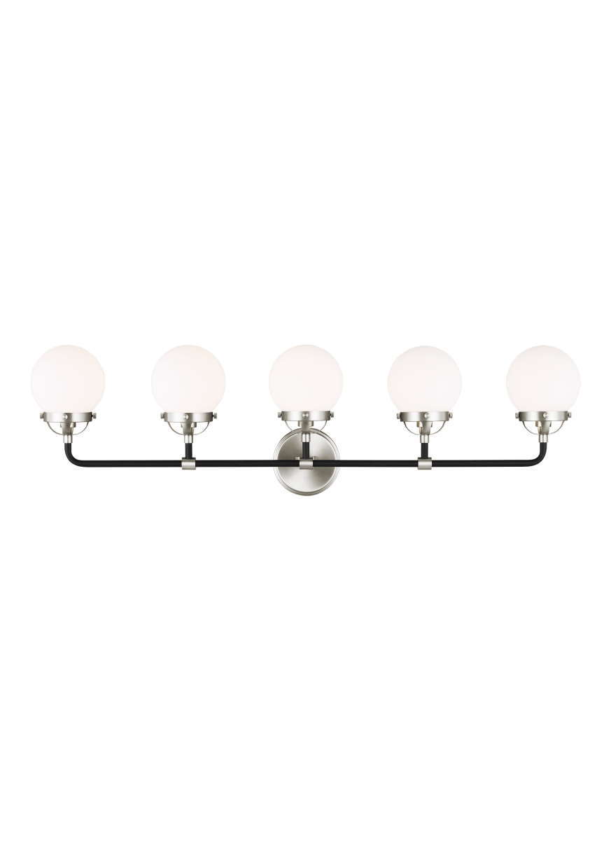 Luminaire de vanité Cafe - Nickel brossé 38 1/4" Ampoules non - incluses by Visual Comfort Studio | Luminaires & cie