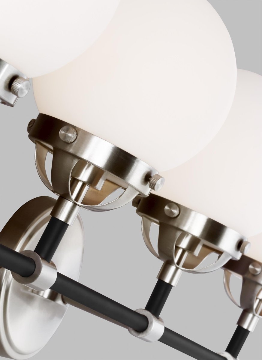 Luminaire de vanité Cafe - Nickel brossé 38 1/4" Ampoules non - incluses by Visual Comfort Studio | Luminaires & cie