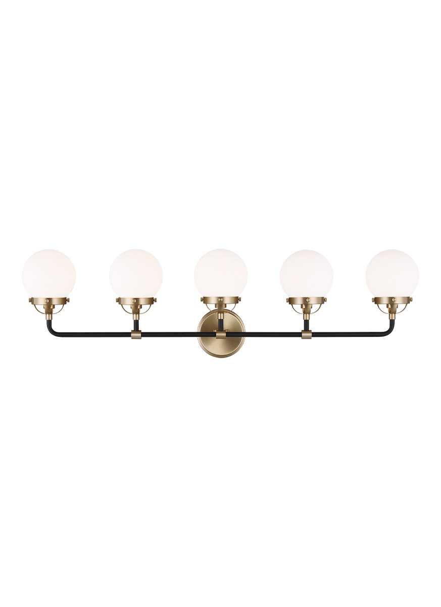 Luminaire de vanité Cafe - Laiton satiné 38 1/4" Ampoules DEL incluses by Visual Comfort Studio | Luminaires & cie