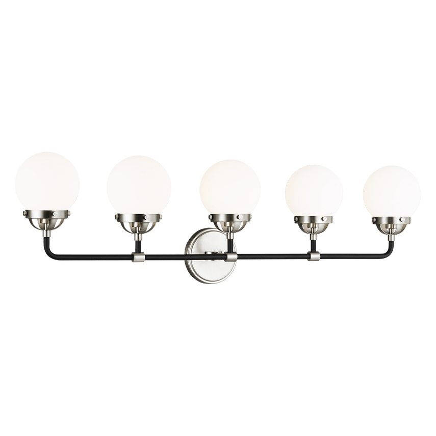 Luminaire de vanité Cafe - Nickel brossé 38 1/4" Ampoules DEL incluses by Visual Comfort Studio | Luminaires & cie